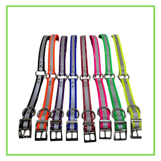 Sunglo 1" Collar with O‑Ring — 23" with 3‑Line Name Plate (Reflective)